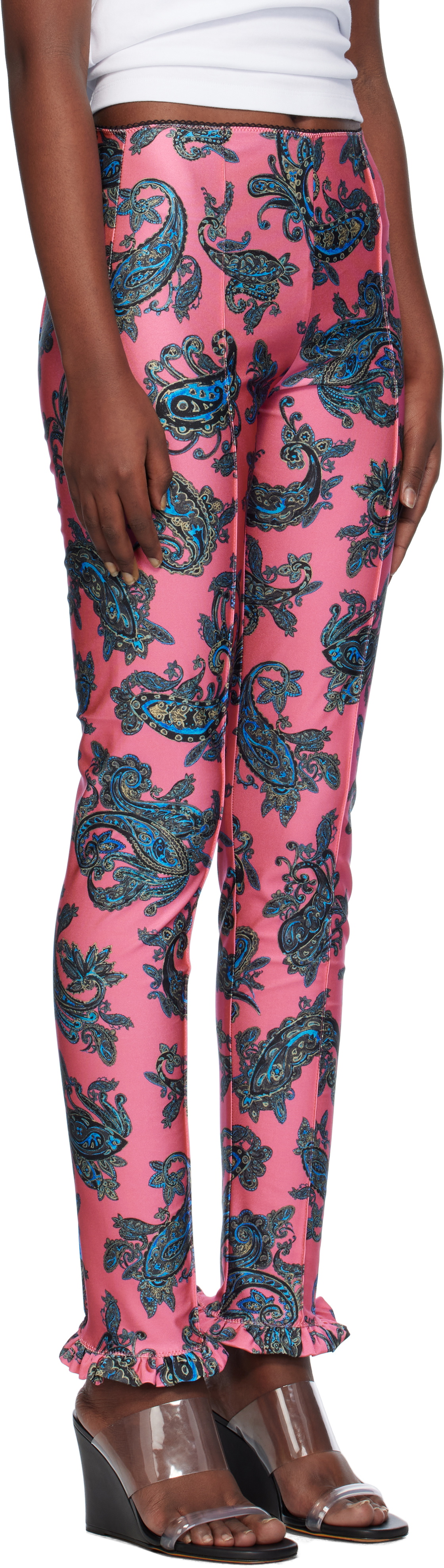 Meryll Rogge Pink Ruffle Sport Leggings