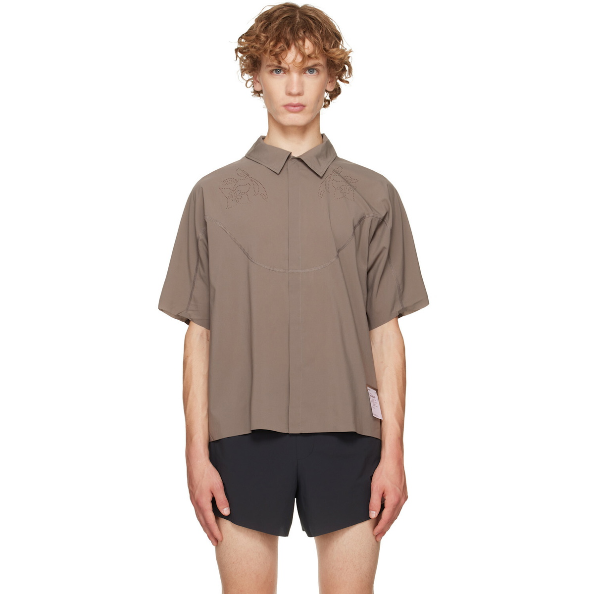 Satisfy Taupe PeaceShell River Short Sleeves Shirt