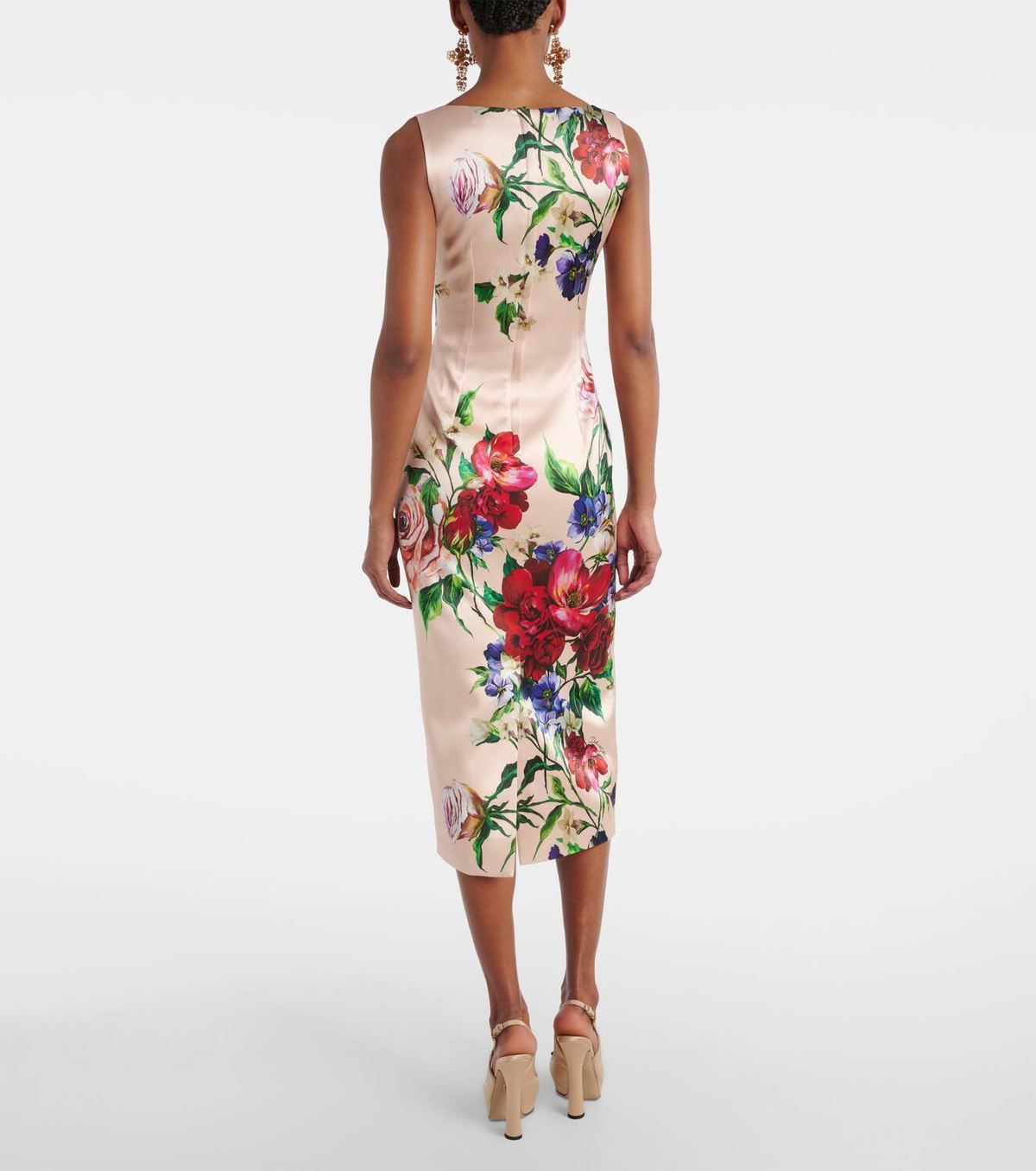 Dolce&Gabbana Floral satin midi dress