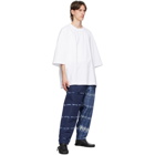 Hed Mayner Blue and White Judo Trousers