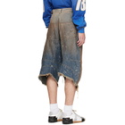 Satoshi Nakamoto Blue Acid Rain Denim Shorts