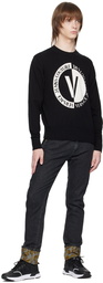 Versace Jeans Couture Black V-Emblem Sweater