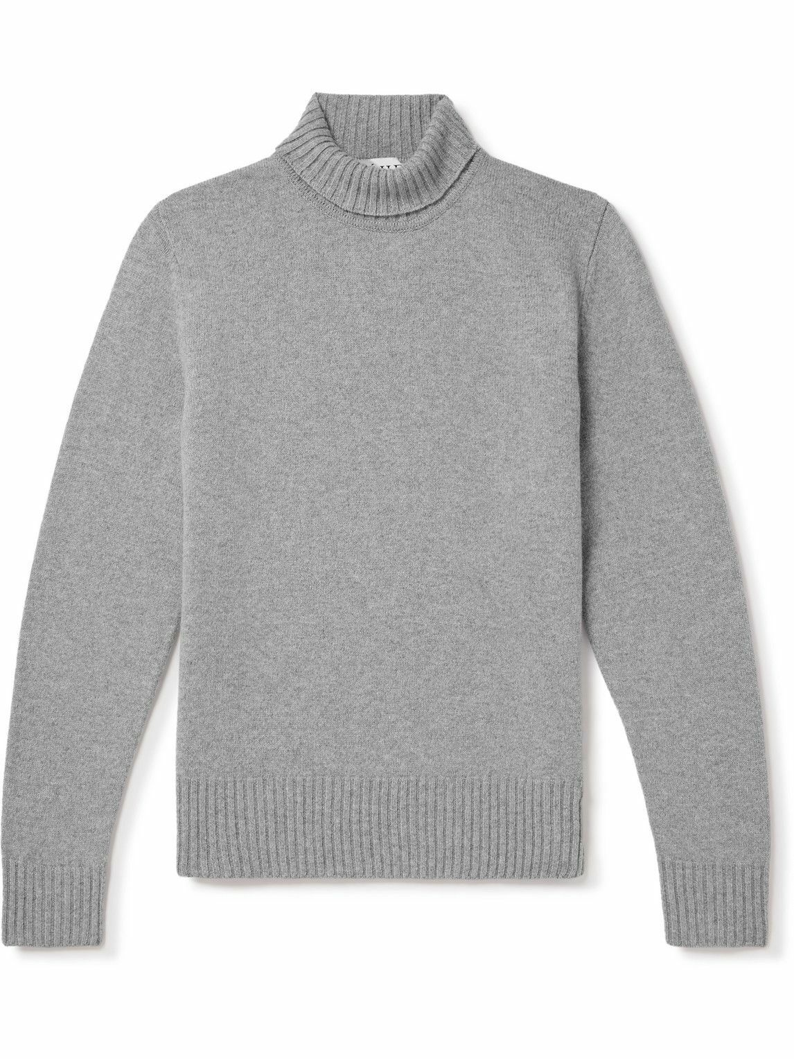 Photo: RÓHE - Wool and Cashmere-Blend Rollneck Sweater - Gray