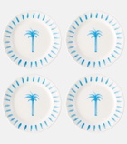 Les-Ottomans Palm set of 4 ceramic plates