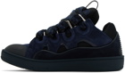 Lanvin Navy Curb Sneakers