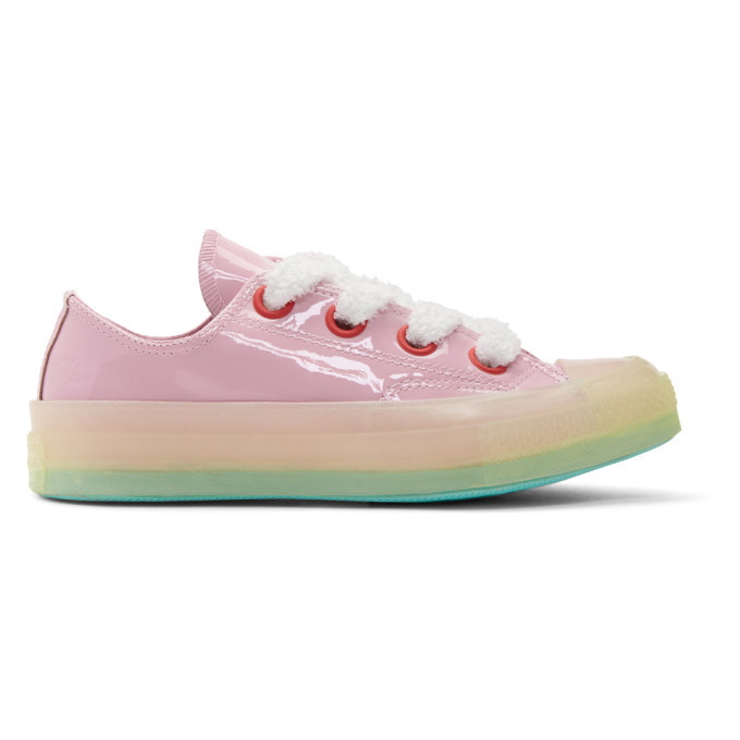 Photo: JW Anderson Pink Converse Edition Patent Chuck Taylor 70 Toy Low Sneakers