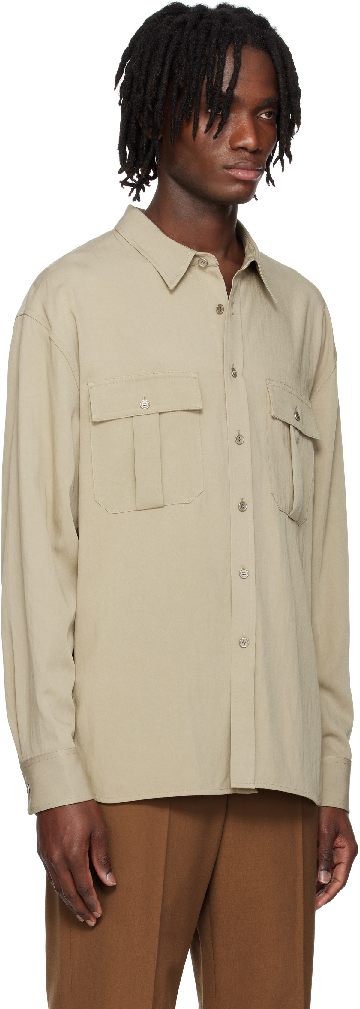 RECTO Beige Pocket Detail Montana Shirt