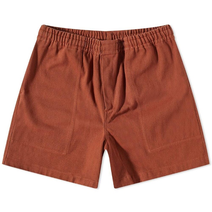 Photo: Bode Men's Twill Rugby Short in Brown