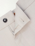 Zegna - Straight-Leg Linen Trousers - Neutrals