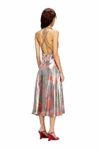 Diesel Metallic midi dress with rose print - Dresses Womens in Multicolor