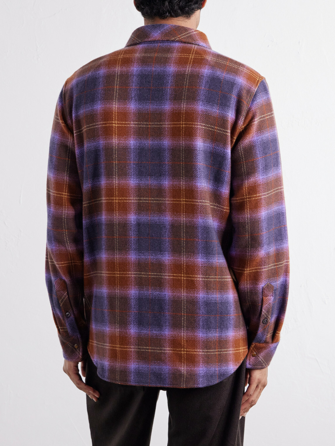 God's True Cashmere - Tartan Cashmere-Flannel Shirt - Purple