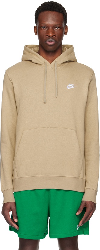 Photo: Nike Khaki Embroidered Hoodie
