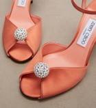 Jimmy Choo Sacora embellished satin sandals
