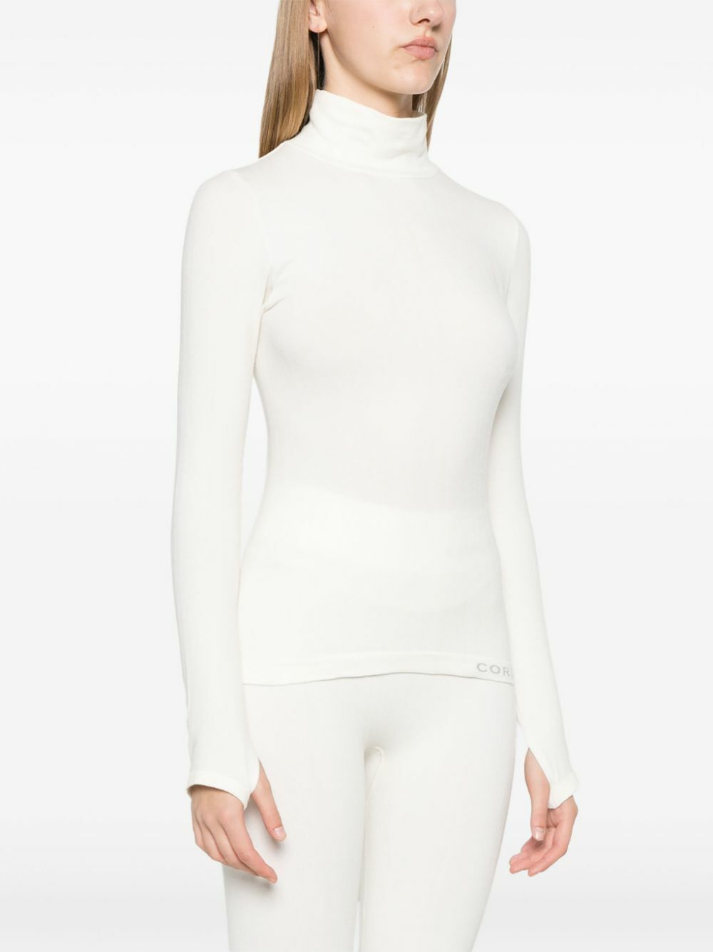 Cordova White Ribbed-Knit Ski Top