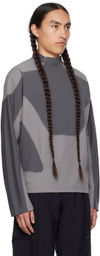 _J.L - A.L_ Gray Paneled Long Sleeve T-Shirt