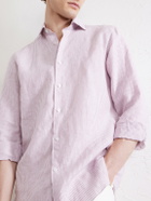 Zegna - Striped Linen Shirt - Pink