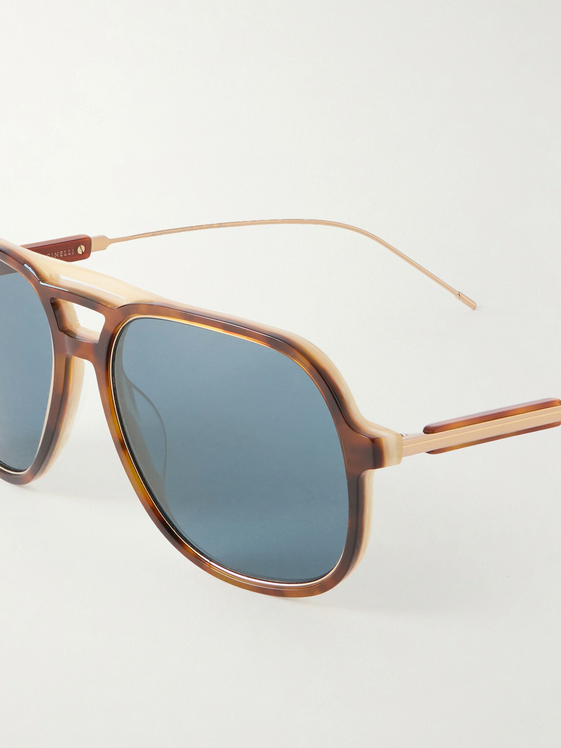 Brunello Cucinelli - Aviator-Style Tortoiseshell and Gold  display picture 1