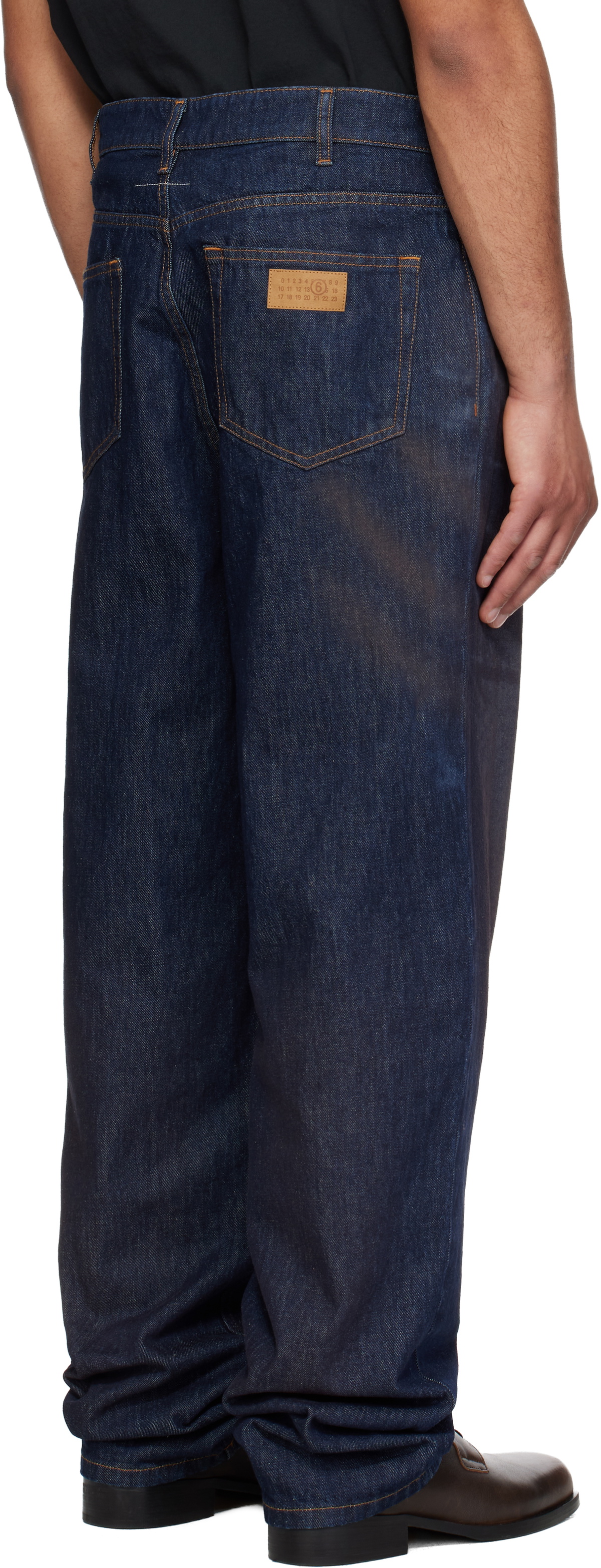 MM6 Maison Margiela Navy Faded Jeans