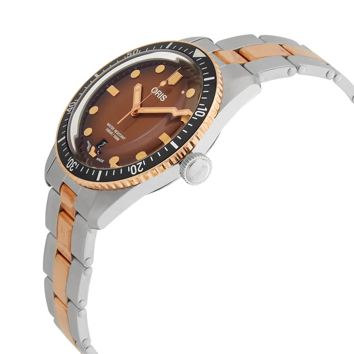 Oris Divers Automatic Brown Dial Mens Watch 01 733 7707 4356-07 8 20 17
