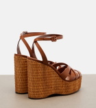 Aquazzura Copacabana leather wedge sandals