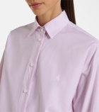 The Attico Diana oversized checked cotton shirt
