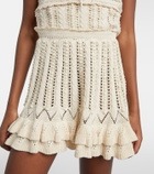 Marant Etoile Nelle cotton crochet miniskirt