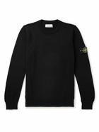 Stone Island - Logo-Appliquéd Cotton Sweater - Black