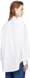 Palm Angels White Embroidered Shirt