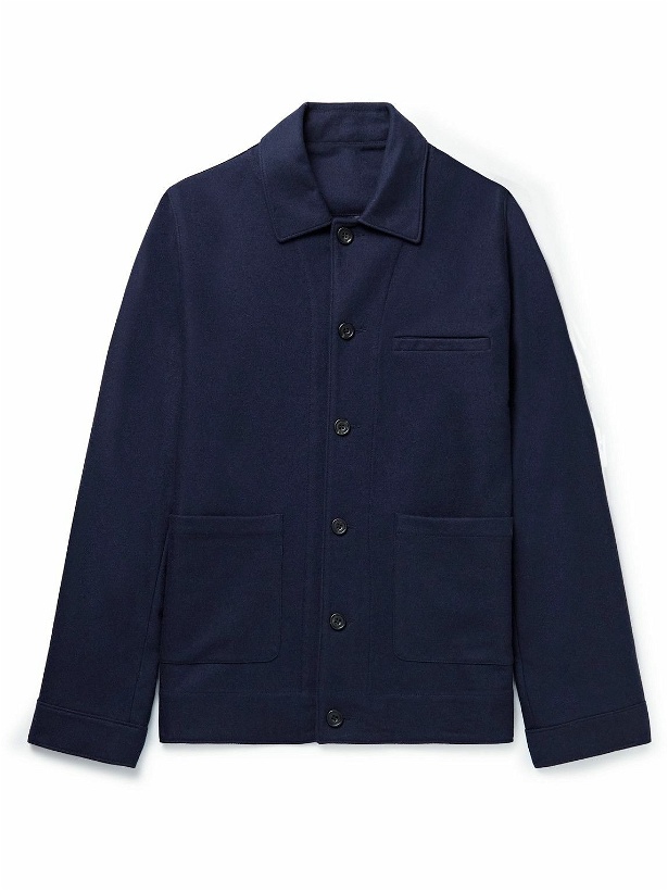 Photo: Richard James - Double-Faced Wool-Flannel Shirt Jacket - Blue