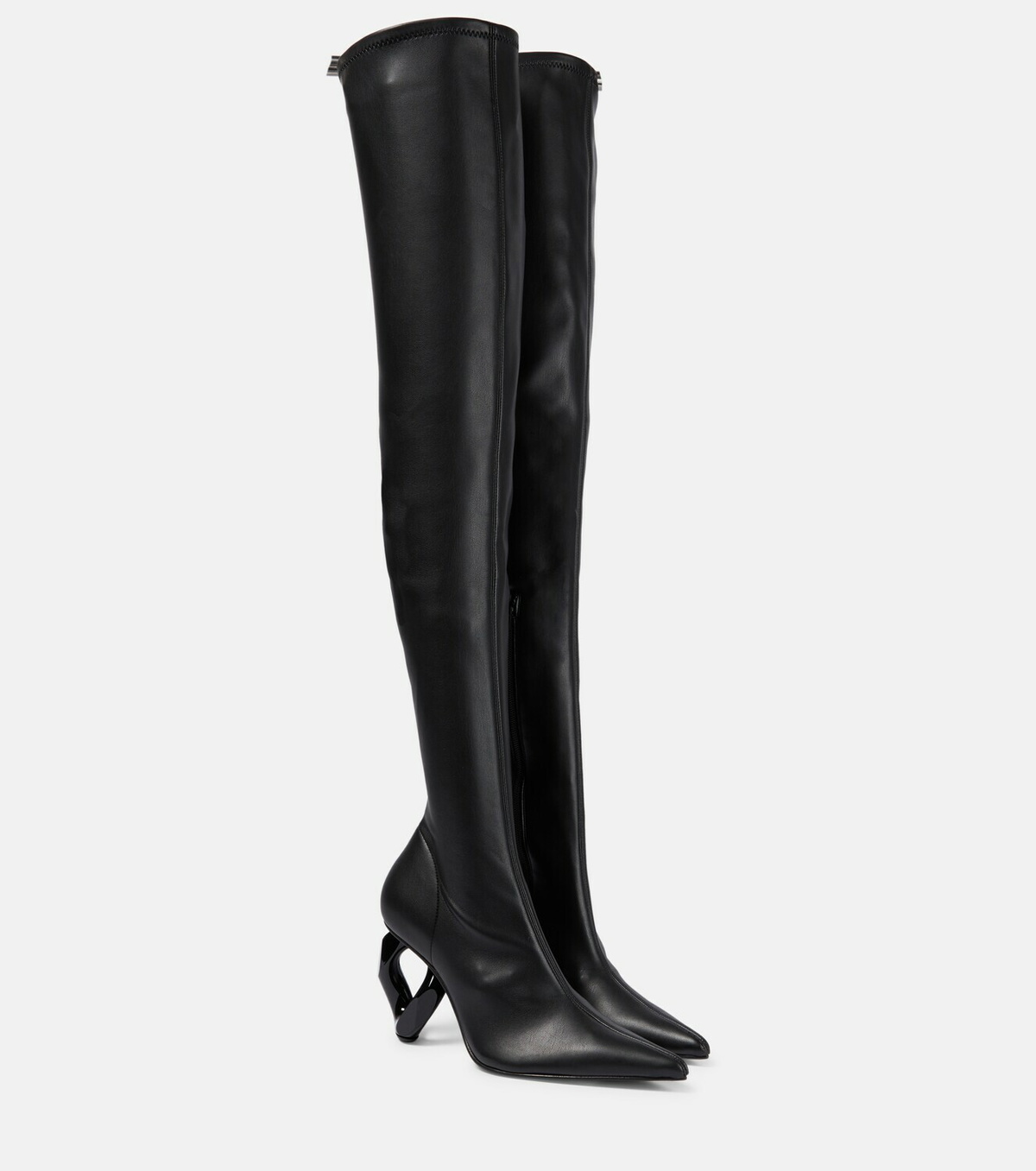 JW Anderson Chain over-the-knee leather boots JW Anderson