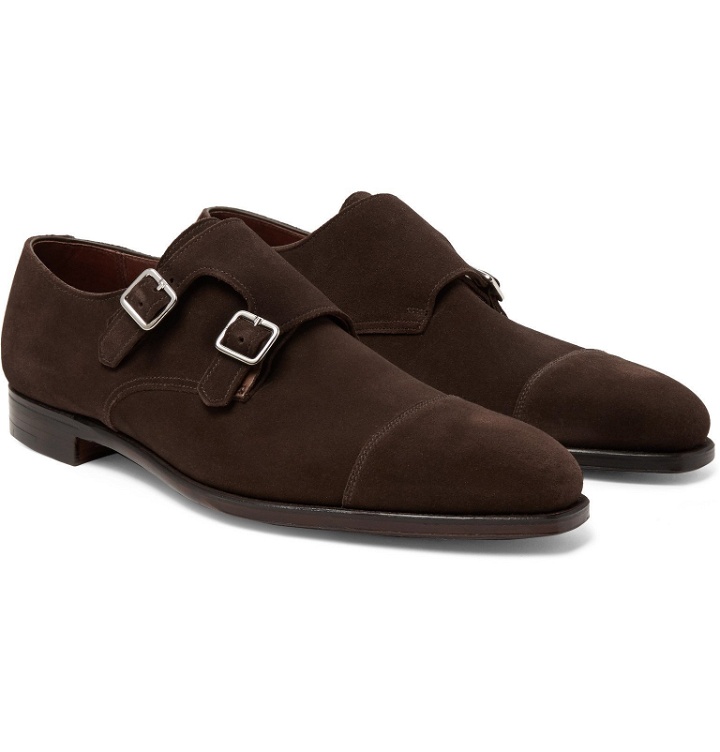 Photo: George Cleverley - Thomas Cap-Toe Leather Monk-Strap Shoes - Brown