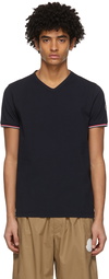 Moncler Navy V-Neck T-Shirt