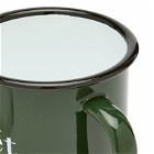 Foret Men's Bean Enamel Mug in Dark Green