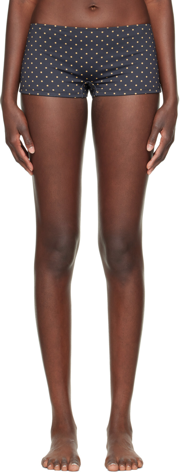 Fruity Booty Black Celine Polka Swim Shorts
