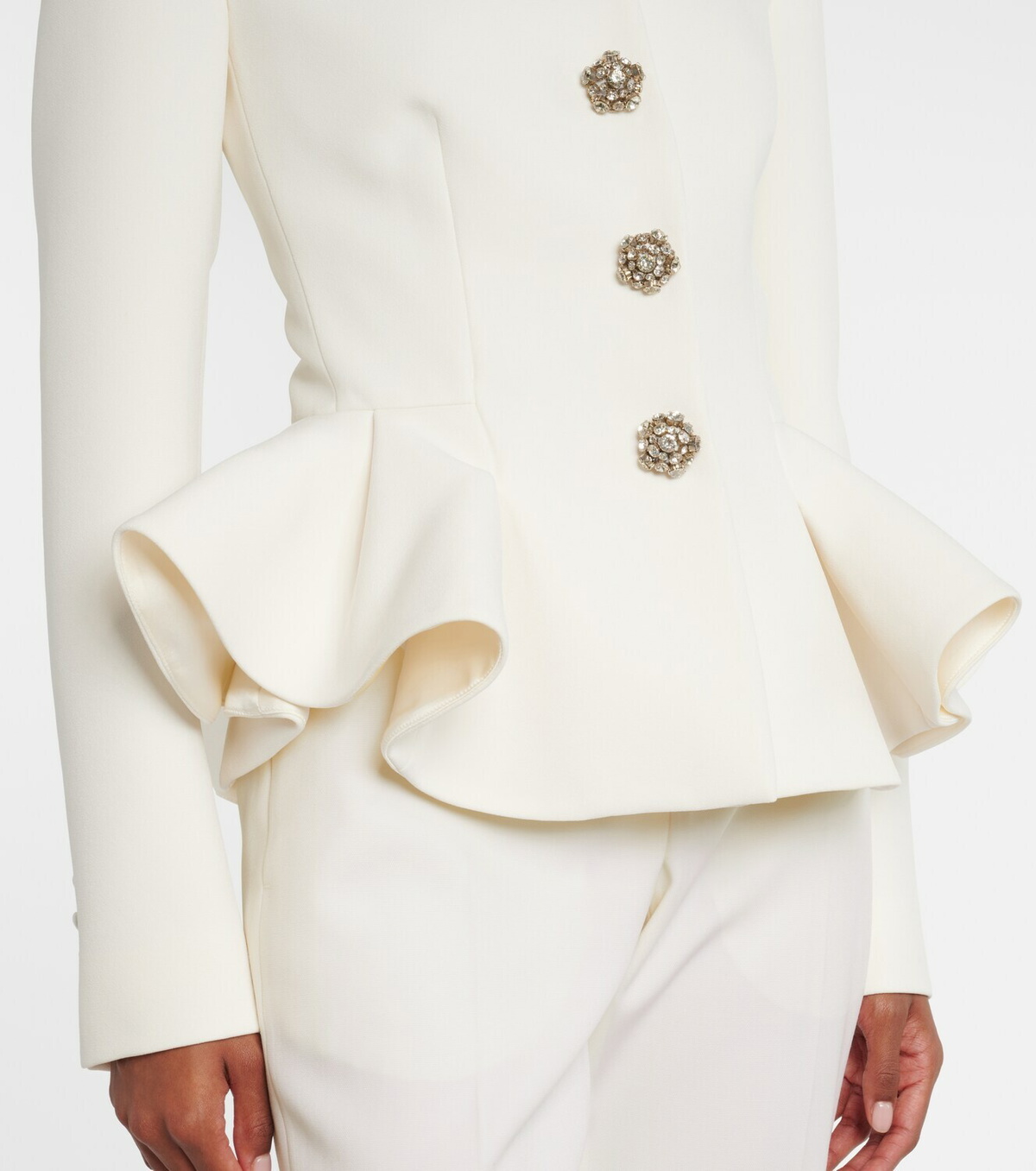 Safiyaa Tomomi embellished peplum jacket