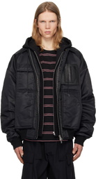Juun.J Black MA-1 Work Bomber Jacket