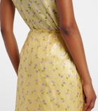 Jil Sander Floral organdy midi skirt