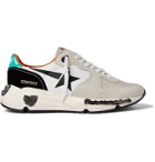 Golden Goose - Mesh and Neoprene-Trimmed Suede and Leather Sneakers - White