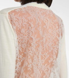 Valentino Valentino lace-trimmed wool cardigan