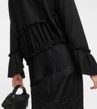 Noir Kei Ninomiya Ruffled asymmetric wool sweater