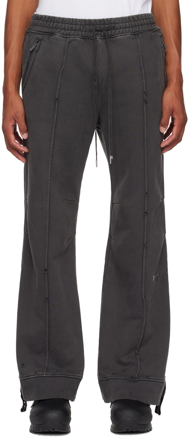 C2H4 Gray Distressed Sweatpants