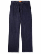 Barena - Velier Straight-Leg Garment-Dyed Cotton-Corduroy Trousers - Blue