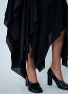 Yohji Yamamoto Gauzed Frilled Midi Skirt