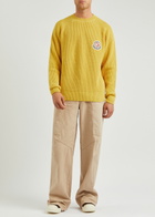 Moncler Genius X Billionaire Boys Club Ribbed Wool-blend Jumper Yellow