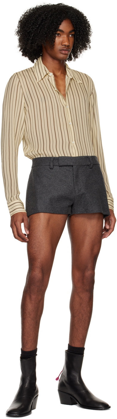 Maximilian Davis Gray Drayton Shorts