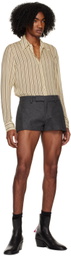 Maximilian Davis Gray Drayton Shorts
