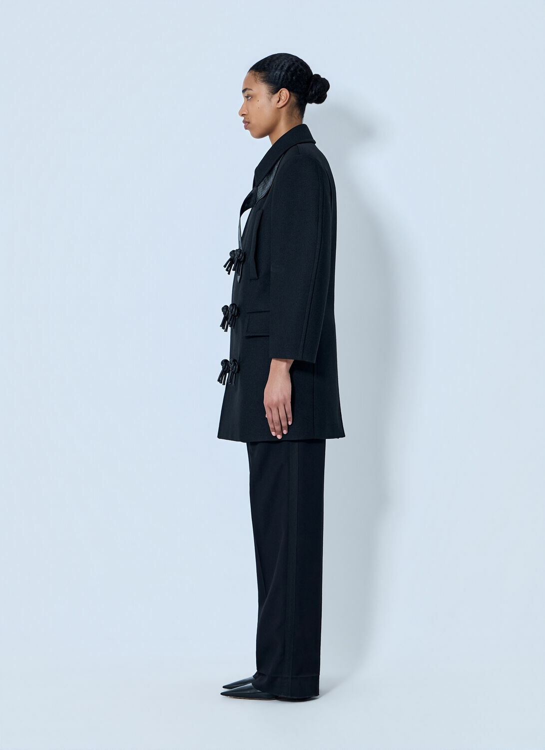 Bottega Veneta Double-Breasted Coat with Knot Details