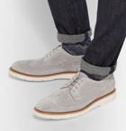Tod's - Suede Longwing Brogues - Men - Gray