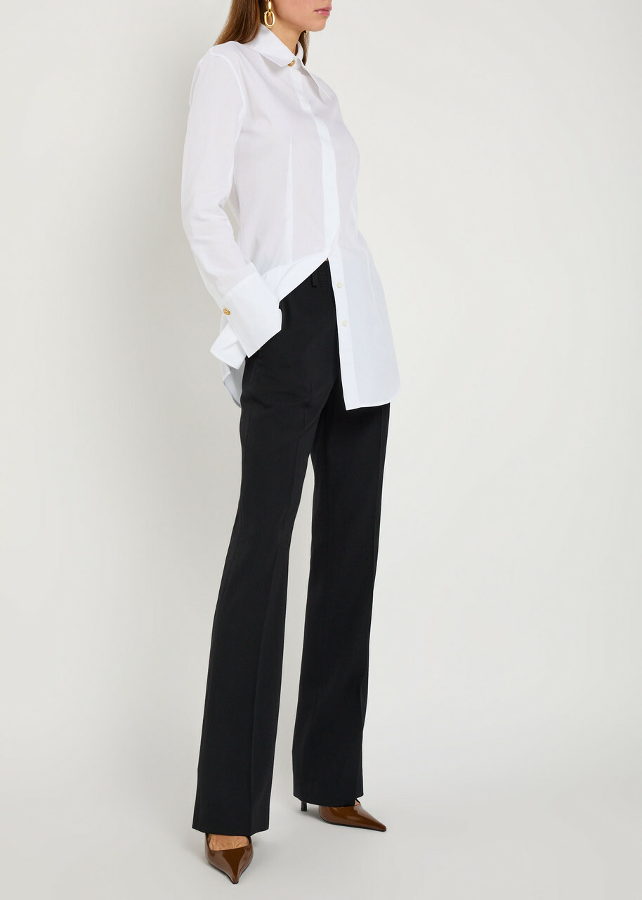 Balmain Straight-leg Wool Trousers Black