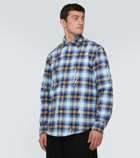 Amiri Staggered logo checked flannel shirt